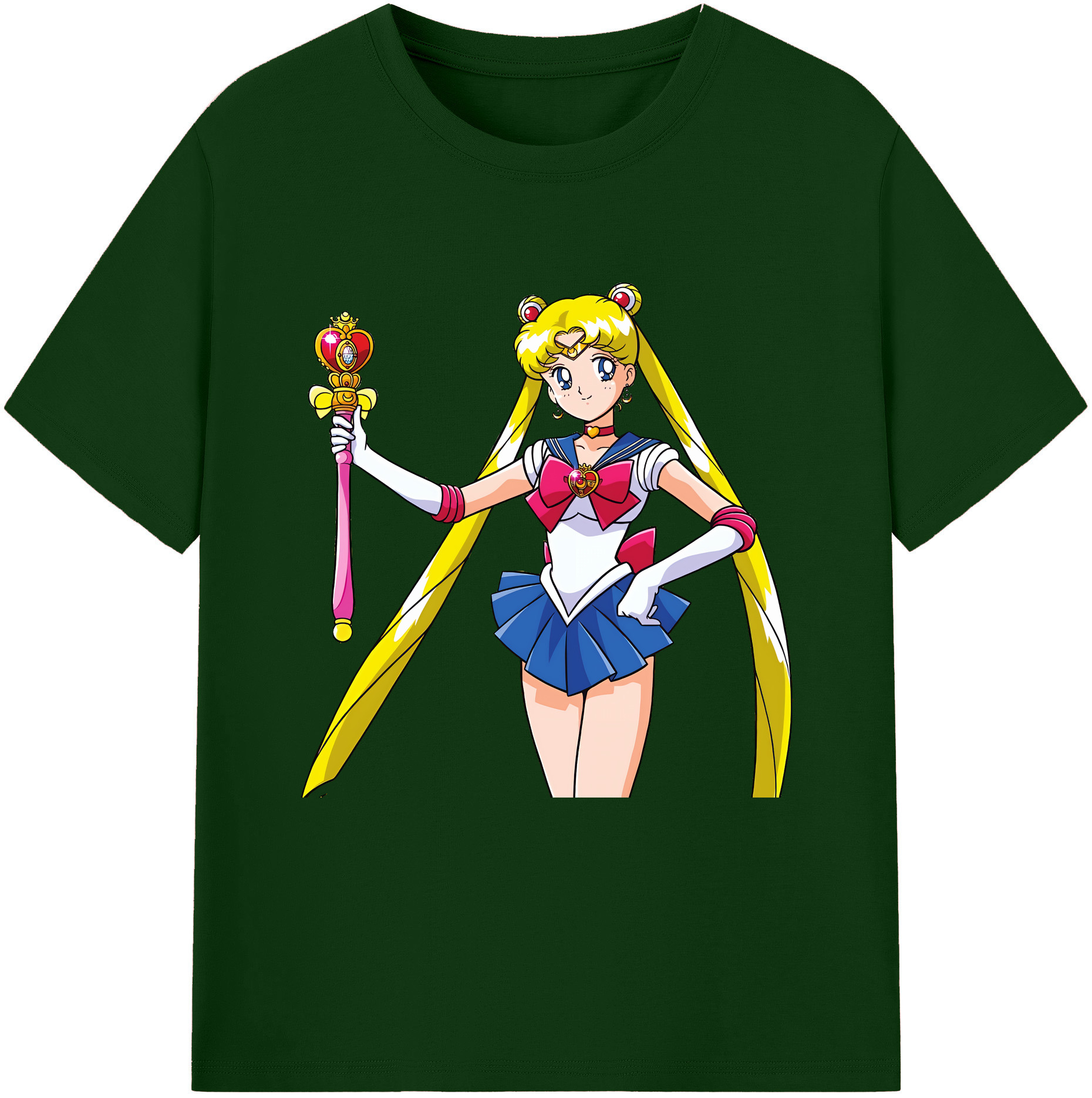 （画像用） 美少女戦士セーラームーン 月野 うさぎ つきの うさぎ Sailor Moon Tsukino Usagi 綿100％半袖Tシャツ（フロントプリント）